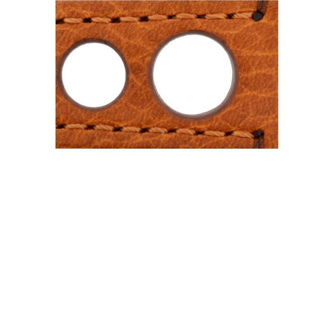 The Watch Boutique Hirsch RALLY Natural Leather Racing Watch Strap in GOLD BROWN
