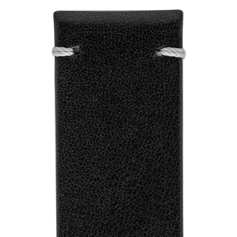 The Watch Boutique Hirsch RANGER Retro Leather Parallel Watch Strap in BLACK