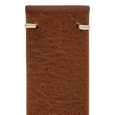 The Watch Boutique Hirsch RANGER Retro Leather Parallel Watch Strap in GOLD BROWN