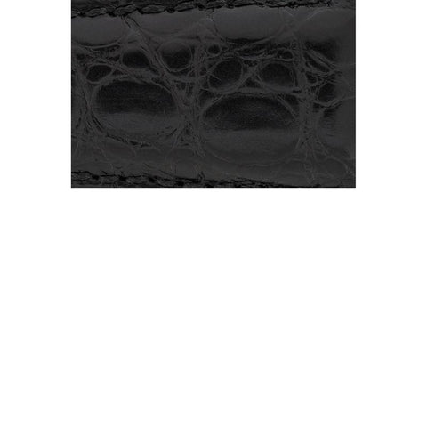 The Watch Boutique Hirsch REGENT Genuine Alligator Leather Watch Strap in BLACK