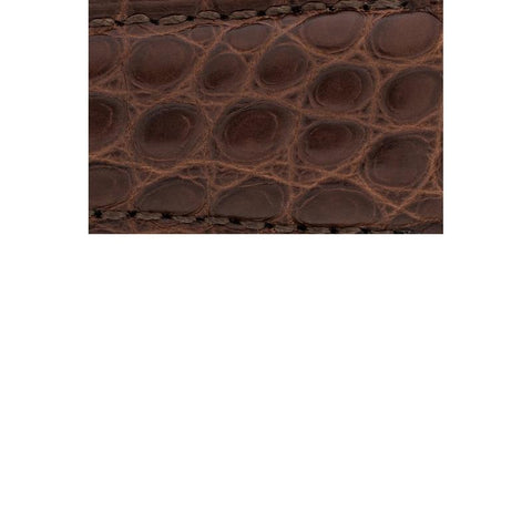 The Watch Boutique Hirsch REGENT Genuine Alligator Leather Watch Strap in BROWN