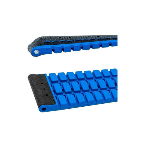 The Watch Boutique Hirsch ROBBY Sailcloth Effect Performance Watch Strap in BLACK / BLUE