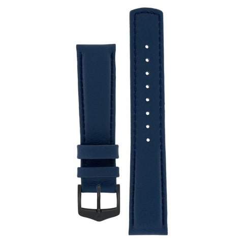 The Watch Boutique Hirsch RUNNER Water-Resistant Calf Leather Watch Strap in BLUE