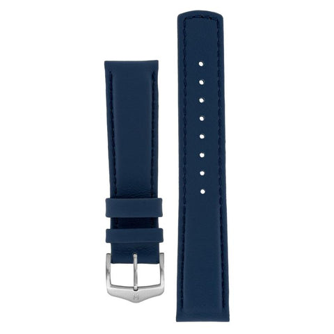 The Watch Boutique Hirsch RUNNER Water-Resistant Calf Leather Watch Strap in BLUE