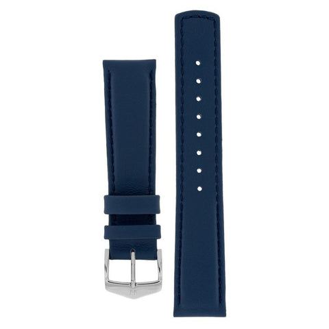 The Watch Boutique Hirsch RUNNER Water-Resistant Calf Leather Watch Strap in BLUE