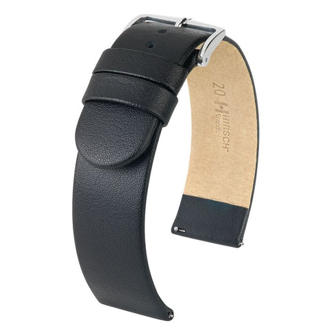 The Watch Boutique Hirsch SCANDIC Calf Watch Strap in BLACK