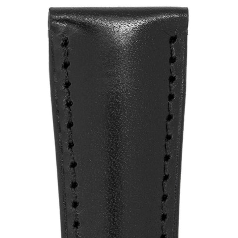 The Watch Boutique Hirsch SIENA Tuscan Leather Watch Strap in BLACK