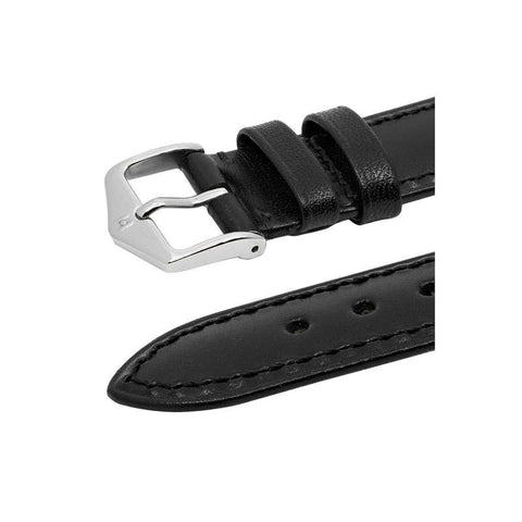 The Watch Boutique Hirsch SIENA Tuscan Leather Watch Strap in BLACK