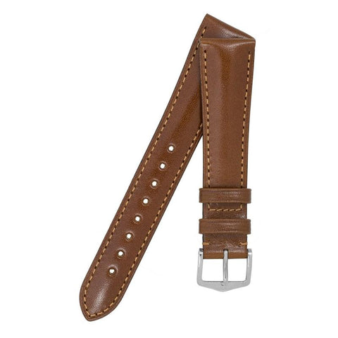 The Watch Boutique Hirsch SIENA Tuscan Leather Watch Strap in GOLD BROWN