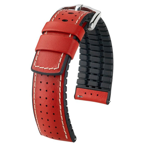 The Watch Boutique Hirsch TIGER Calf Watch Strap in RED