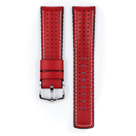 The Watch Boutique Hirsch TIGER Calf Watch Strap in RED