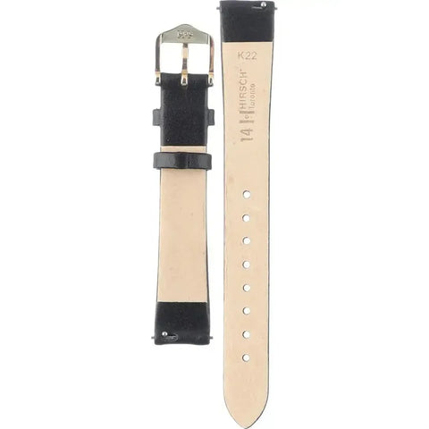 The Watch Boutique Hirsch TORONTO Calf Watch Strap in BLACK