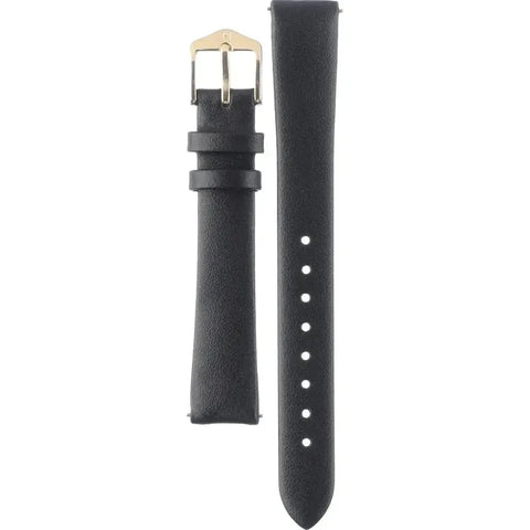 The Watch Boutique Hirsch TORONTO Calf Watch Strap in BLACK