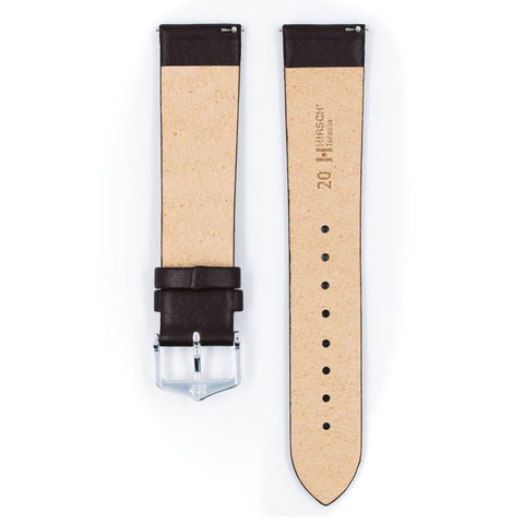 The Watch Boutique Hirsch TORONTO Calf Watch Strap in BROWN