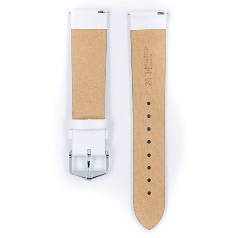 The Watch Boutique Hirsch TORONTO Calf Watch Strap in WHITE