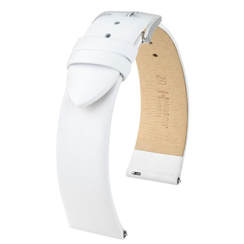 The Watch Boutique Hirsch TORONTO Calf Watch Strap in WHITE