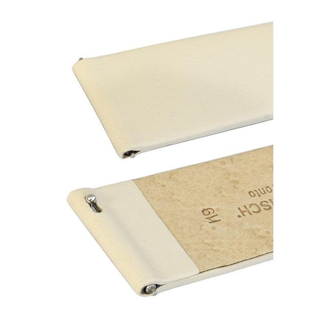 The Watch Boutique Hirsch TORONTO Fine-Grained Leather Watch Strap in BEIGE