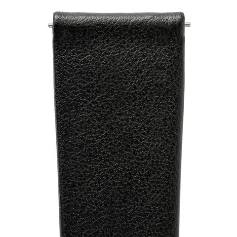 The Watch Boutique Hirsch TORONTO Fine-Grained Leather Watch Strap in BLACK