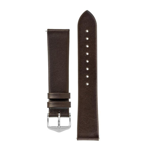 The Watch Boutique Hirsch TORONTO Fine-Grained Leather Watch Strap in BROWN