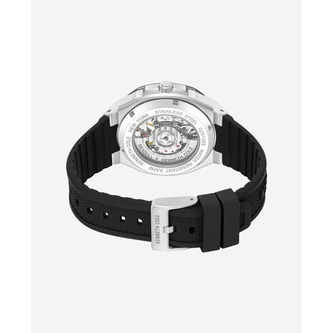 Kenneth Cole Automatic Men's Blue Dial Silicone Strap Watch
