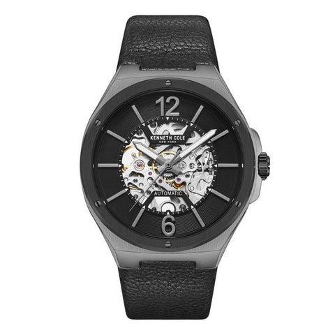 The Watch Boutique Kenneth Cole Gents Automatic Leather Watch KCWGE2220702