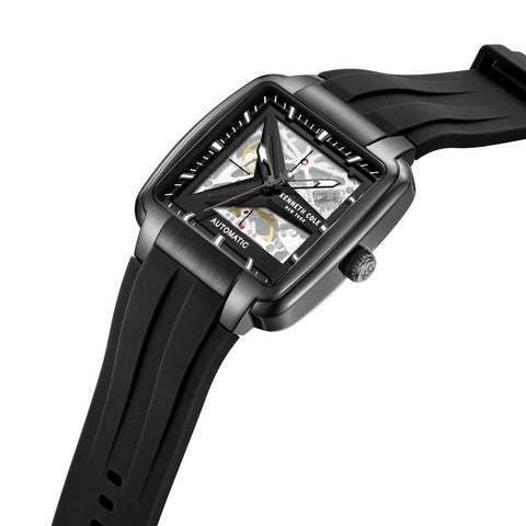 The Watch Boutique Kenneth Cole Gents Bushwick Silicone Strap Automatic Watch KCWGZ0089304