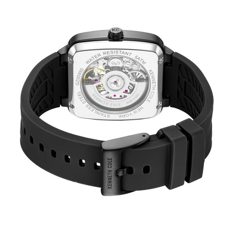 The Watch Boutique Kenneth Cole Gents Bushwick Silicone Strap Automatic Watch KCWGZ0089304