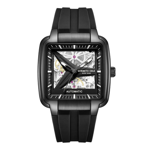 The Watch Boutique Kenneth Cole Gents Bushwick Silicone Strap Automatic Watch KCWGZ0089304