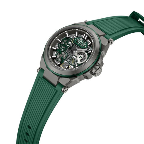 The Watch Boutique Kenneth Cole Gents Green Silicone Strap Automatic Watch KCWGZ0065603