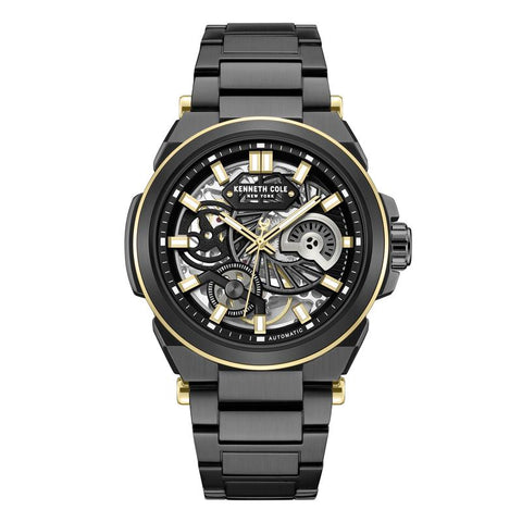 The Watch Boutique Kenneth Cole Gents IP Black Stainless Steel Automatic Watch KCWGY0065606