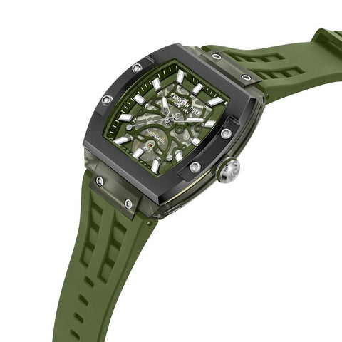 The Watch Boutique Kenneth Cole Gents Manhat Silicone Strap Automatic Watch KCWGZ0076803