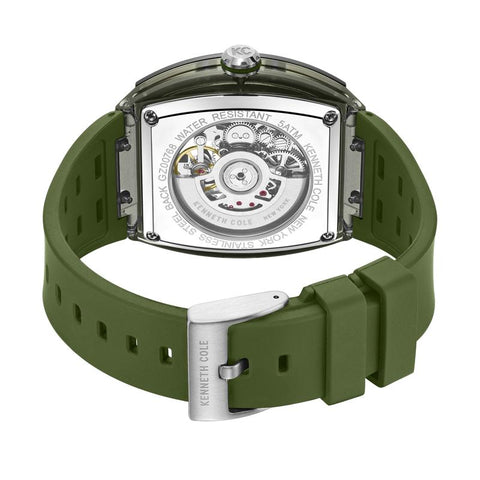 The Watch Boutique Kenneth Cole Gents Manhat Silicone Strap Automatic Watch KCWGZ0076803