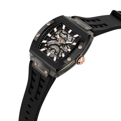 The Watch Boutique Kenneth Cole Gents Manhat Silicone Strap Automatic Watch KCWGZ0076804