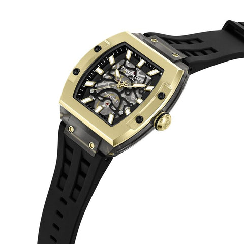 The Watch Boutique Kenneth Cole Gents Manhat Silicone Strap Automatic Watch KCWGZ0076805