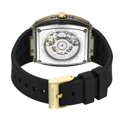 The Watch Boutique Kenneth Cole Gents Manhat Silicone Strap Automatic Watch KCWGZ0076805