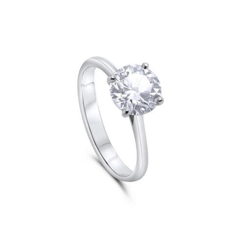 Lab-Grown Diamond Round Solitaire Ring 1.50ct 9ct White Gold