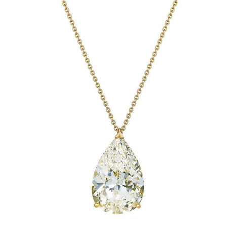The Watch Boutique Lab-Grown Diamond Pear Pendant 1.07ct 9ct Yellow Gold