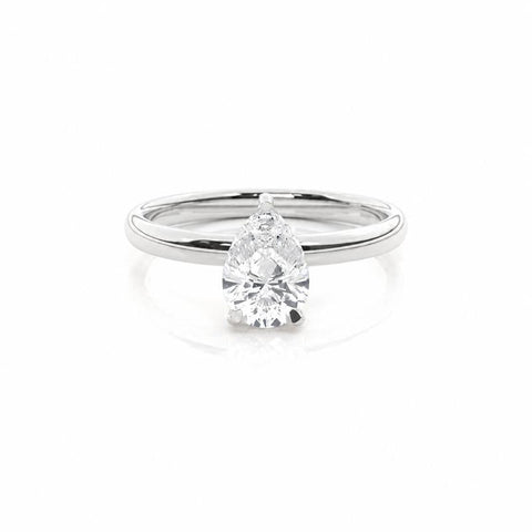 Lab-Grown Diamond Pear Solitaire Ring 1.07ct 9ct White Gold