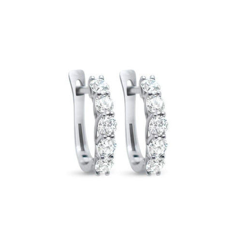 The Watch Boutique Lab-Grown Diamond Round Earrings 2.03ct 9ct White Gold