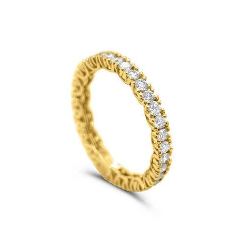 Lab-Grown Diamond Round Eternity Ring 0.71ct 9ct Yellow Gold
