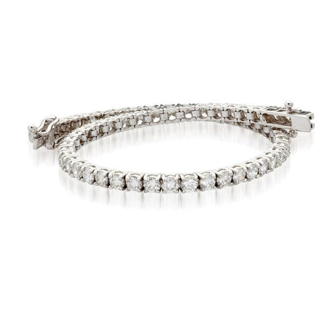 The Watch Boutique Lab-Grown Diamond Round Tennis Bracelet 5.00ct 9ct White Gold