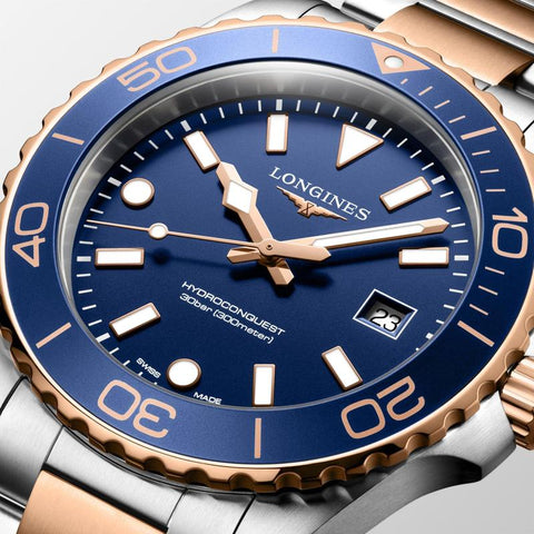 The Watch Boutique Longines Hydroconquest Blue Sandblasted Dial Men's Watch L3.769.3.98.7
