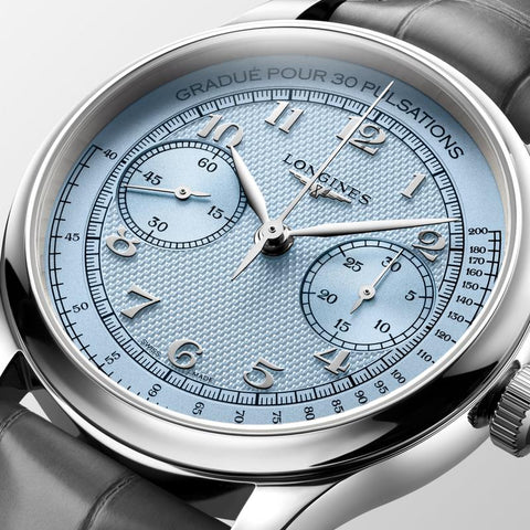 The Watch Boutique Longines Master Collection Chrono Monopusher Blue Barleycorn Dial Men's Watch L2.960.4.93.2