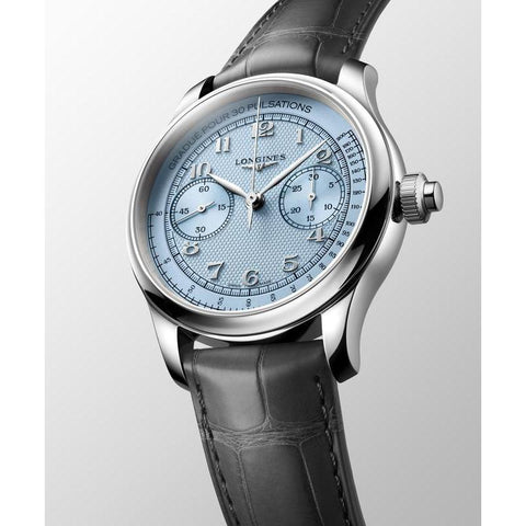 The Watch Boutique Longines Master Collection Chrono Monopusher Blue Barleycorn Dial Men's Watch L2.960.4.93.2