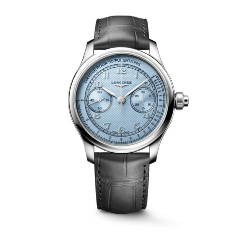 The Watch Boutique Longines Master Collection Chrono Monopusher Blue Barleycorn Dial Men's Watch L2.960.4.93.2