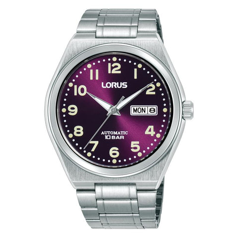 The Watch Boutique Lorus Automatic Purple Sunray Dial Men's Watch