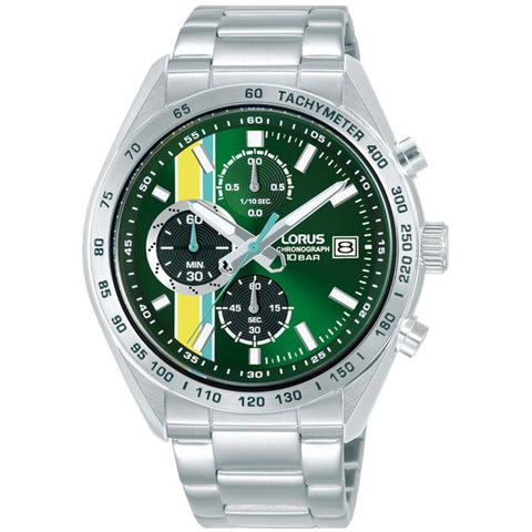The Watch Boutique Lorus Chronograph Green Dial Watch