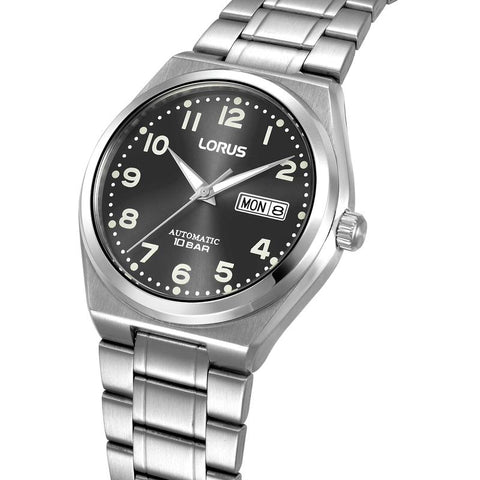 The Watch Boutique Lorus Classic Automatic Dark Grey Sunray Dial Men's Watch