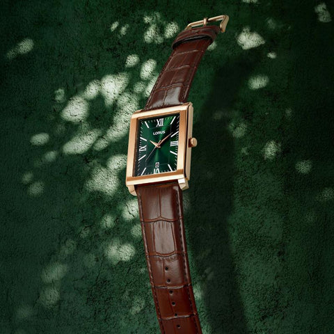 The Watch Boutique Lorus Classic Men's Quartz Watch Dark Green Sunray Dial