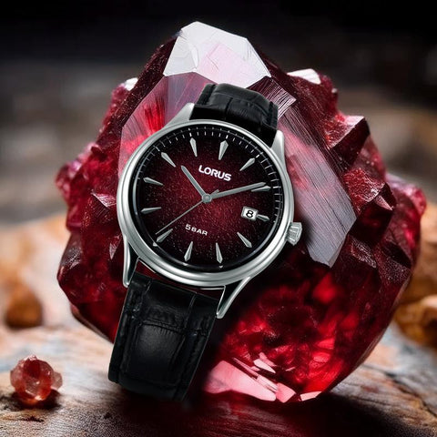 The Watch Boutique Lorus Classic Men's Quartz Watch Dark Red Gradation Dial